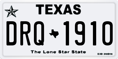 TX license plate DRQ1910