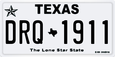 TX license plate DRQ1911