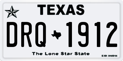TX license plate DRQ1912