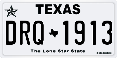 TX license plate DRQ1913