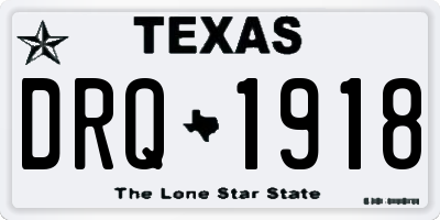 TX license plate DRQ1918