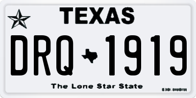 TX license plate DRQ1919