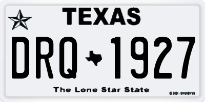 TX license plate DRQ1927