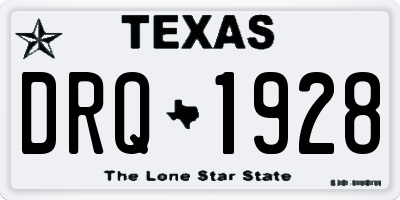 TX license plate DRQ1928