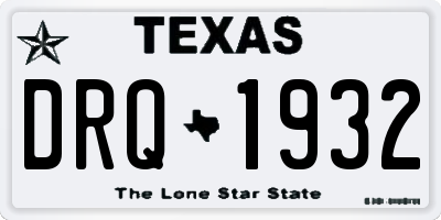TX license plate DRQ1932