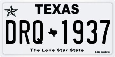 TX license plate DRQ1937