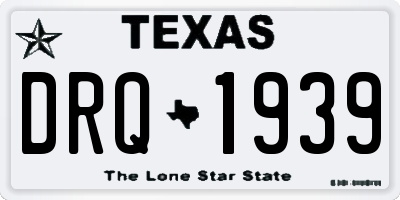 TX license plate DRQ1939