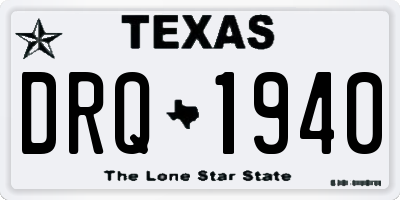TX license plate DRQ1940