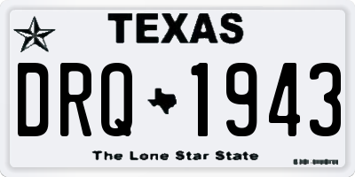 TX license plate DRQ1943