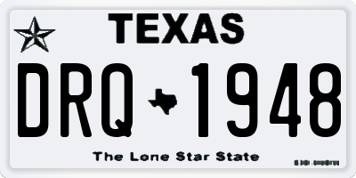 TX license plate DRQ1948