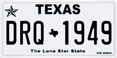 TX license plate DRQ1949