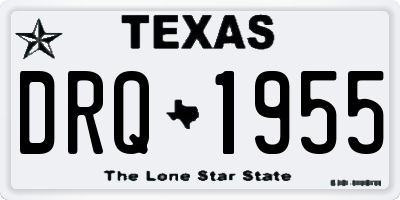 TX license plate DRQ1955