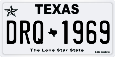 TX license plate DRQ1969