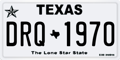 TX license plate DRQ1970