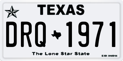 TX license plate DRQ1971