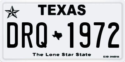 TX license plate DRQ1972