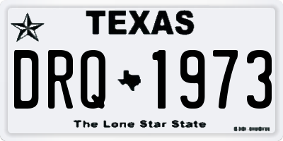 TX license plate DRQ1973