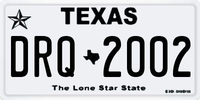 TX license plate DRQ2002