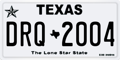 TX license plate DRQ2004