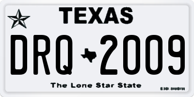 TX license plate DRQ2009