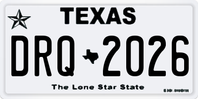TX license plate DRQ2026