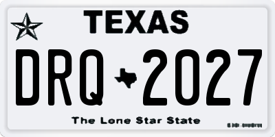 TX license plate DRQ2027