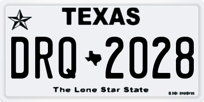 TX license plate DRQ2028