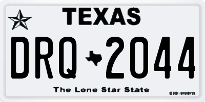 TX license plate DRQ2044