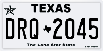 TX license plate DRQ2045