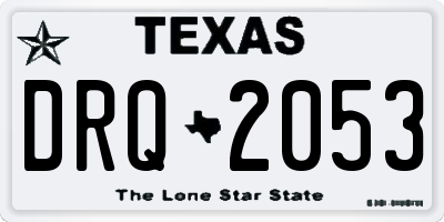TX license plate DRQ2053
