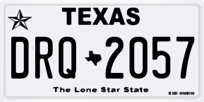 TX license plate DRQ2057