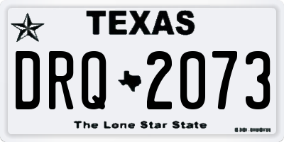 TX license plate DRQ2073