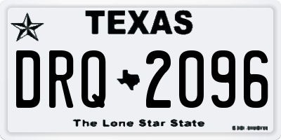 TX license plate DRQ2096