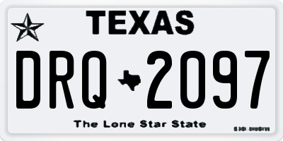 TX license plate DRQ2097