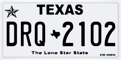 TX license plate DRQ2102