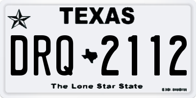 TX license plate DRQ2112