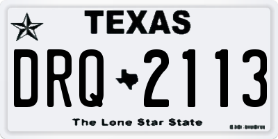 TX license plate DRQ2113