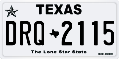 TX license plate DRQ2115