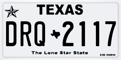 TX license plate DRQ2117