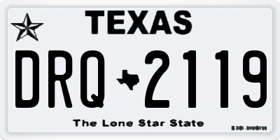 TX license plate DRQ2119