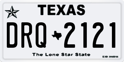 TX license plate DRQ2121