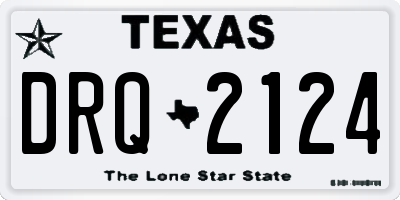 TX license plate DRQ2124