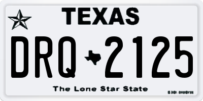 TX license plate DRQ2125