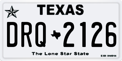 TX license plate DRQ2126