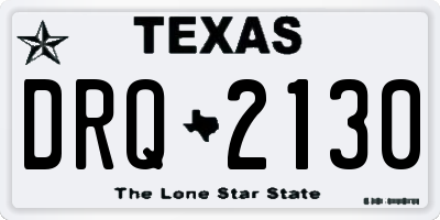 TX license plate DRQ2130