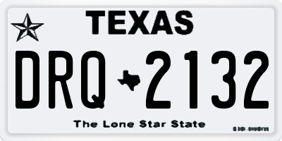 TX license plate DRQ2132