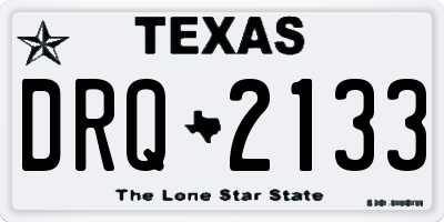 TX license plate DRQ2133