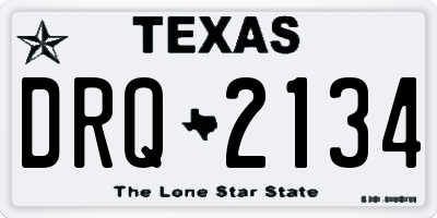 TX license plate DRQ2134