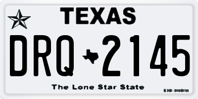TX license plate DRQ2145
