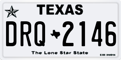 TX license plate DRQ2146